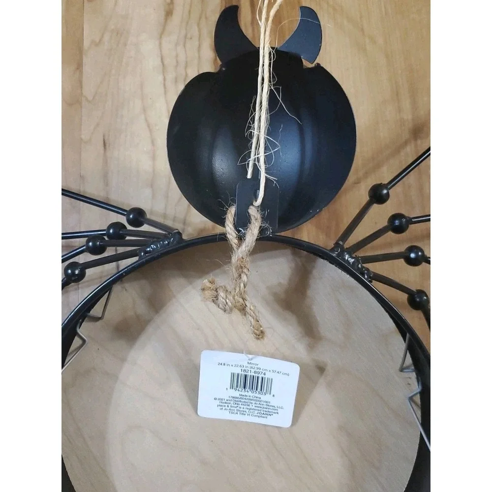 Place & Time Halloween Spooky Spider Mirror Goth Chic Decor‎ READ